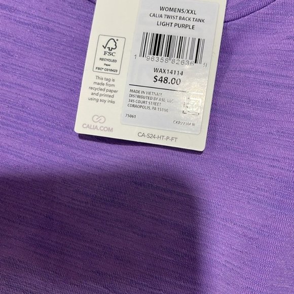 CALIA Women's Twist Back Tank - Picture 5 of 7